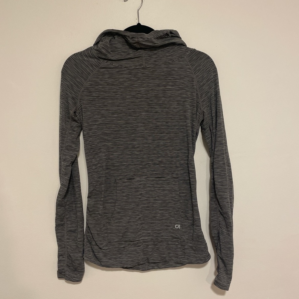 GapFit Long Sleeved Striped Athletic Shirt w/ Hood Size XS